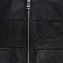 Black Leather Zip Moto Jacket