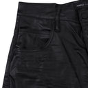 Black High Shine Cargo Shorts