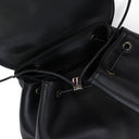 Black Nappa Logo Embroidery Rucksack