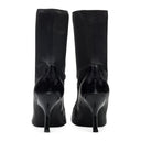 BLACK NAPPA STRETCH POINTED TOE PUMPS