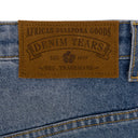 Light Wash Laser Wreath Denim Short