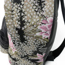 Black Hibiscus Jacquard Backpack