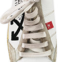 WHITE/BLACK ADDRESS LOW TOP SNEAKERS