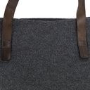 Grey Monili Felt Leather Tote Bag