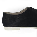 Black Velvet Low Top Derby Shoes