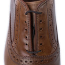 BROWN LACED STRAND CAP TOES OXFORDS
