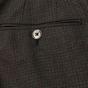 Brown Single Breasted Plaid Suit