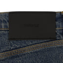Mid Indigo Skinny Crackle Coated Jeans