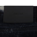 Black Marble Coated Baggy Fit Jeans
