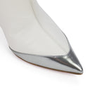 White/Silver Leather Chelsea Boots
