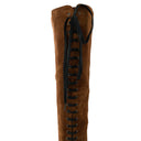 Brown Lace-Up Over the Knee Boots