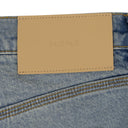 Mid Indigo Manganese Paint EMB Straight Jeans