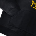 Faded Black Amiri Track Patch-Embellished Hoodie