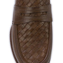 BROWN EDOARDO STORM CUIR LOAFERS