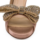 PINK POUDRE (P45) GARAVANI SCARPE CRYSTAL BOW HEELS