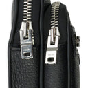 Black Pebbled Nappa Hip Pouch