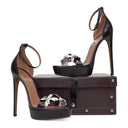 SANDALES CHEVREAU BICOLORE HEELS