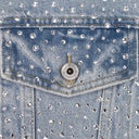 Light Indigo Crystal Galore Denim Jacket