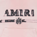 Silver/Pink Amiri MA Bar Applique Hoodie