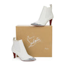 White/Silver Leather Chelsea Boots