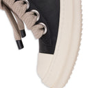 Black Leather Jumbolace Sneaker