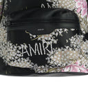 Black Hibiscus Jacquard Backpack