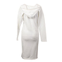 A Plan Application Cotton Hooded Midi Dress - Optical White