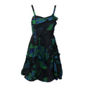 Anna Sui Floral Print Organza Dress - Black