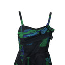 Anna Sui Floral Print Organza Dress - Black