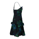 Anna Sui Floral Print Organza Dress - Black