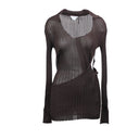 Bottega Veneta Lightweight Silk Sweater Dress - Brown
