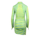 Multi Yellow Turtleneck Dress