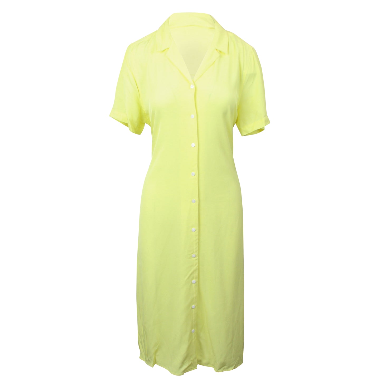 Opening Ceremony Lace Up Back Shirt Dress - Yellow