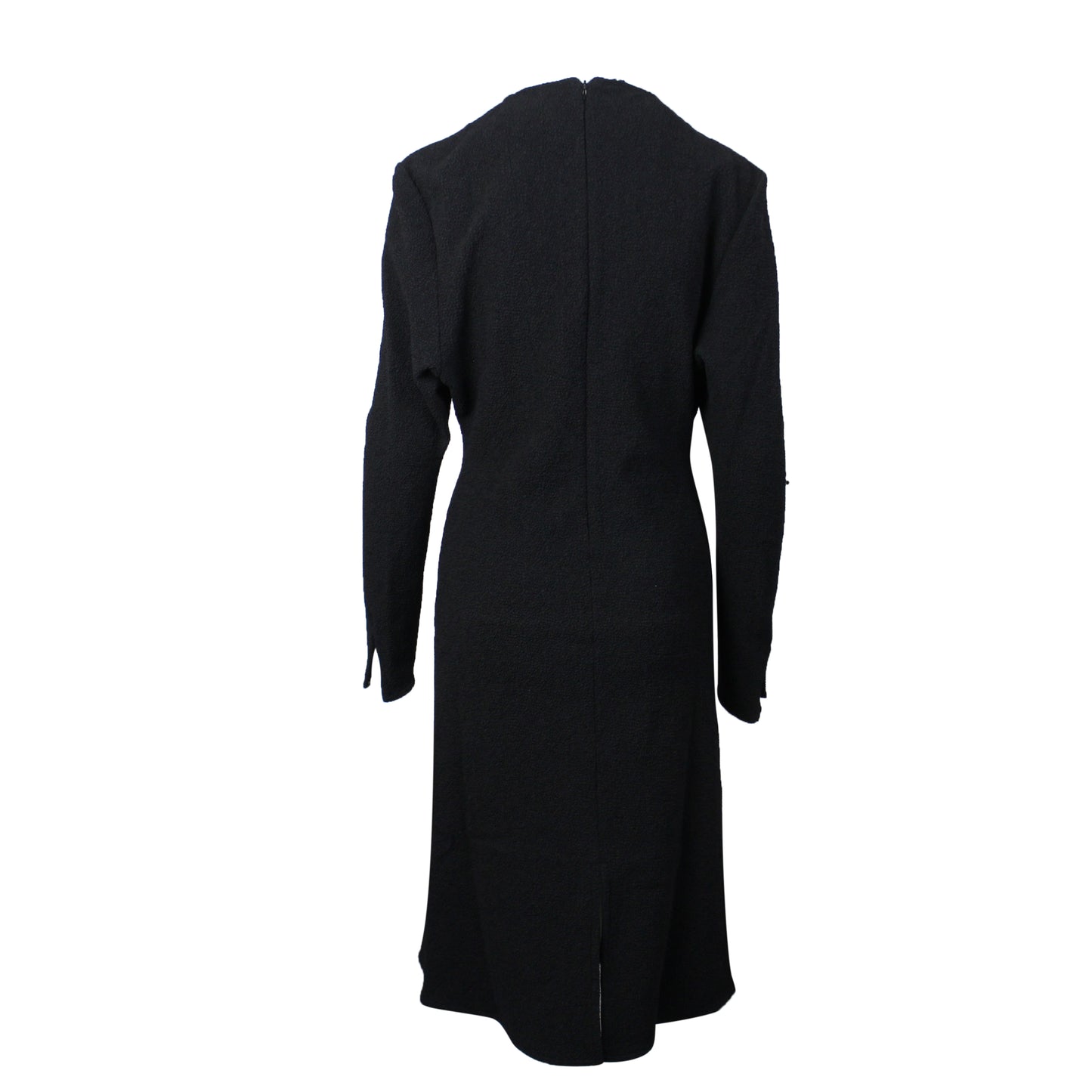 Bottega Veneta Stretch Cloque Straight Dress - Black