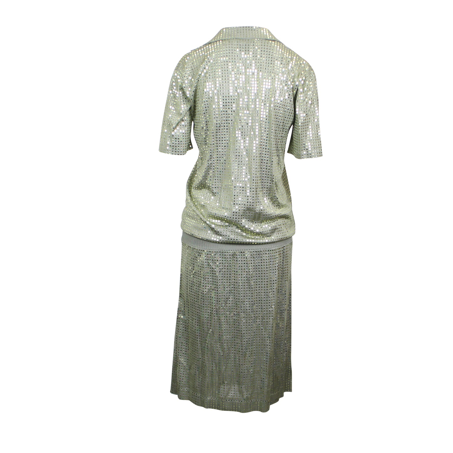 NWT BOTTEGA VENETA Sage Green Silk Mirrored Dress