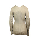 Light Bone Lightweight Ribbed Sweater Dress