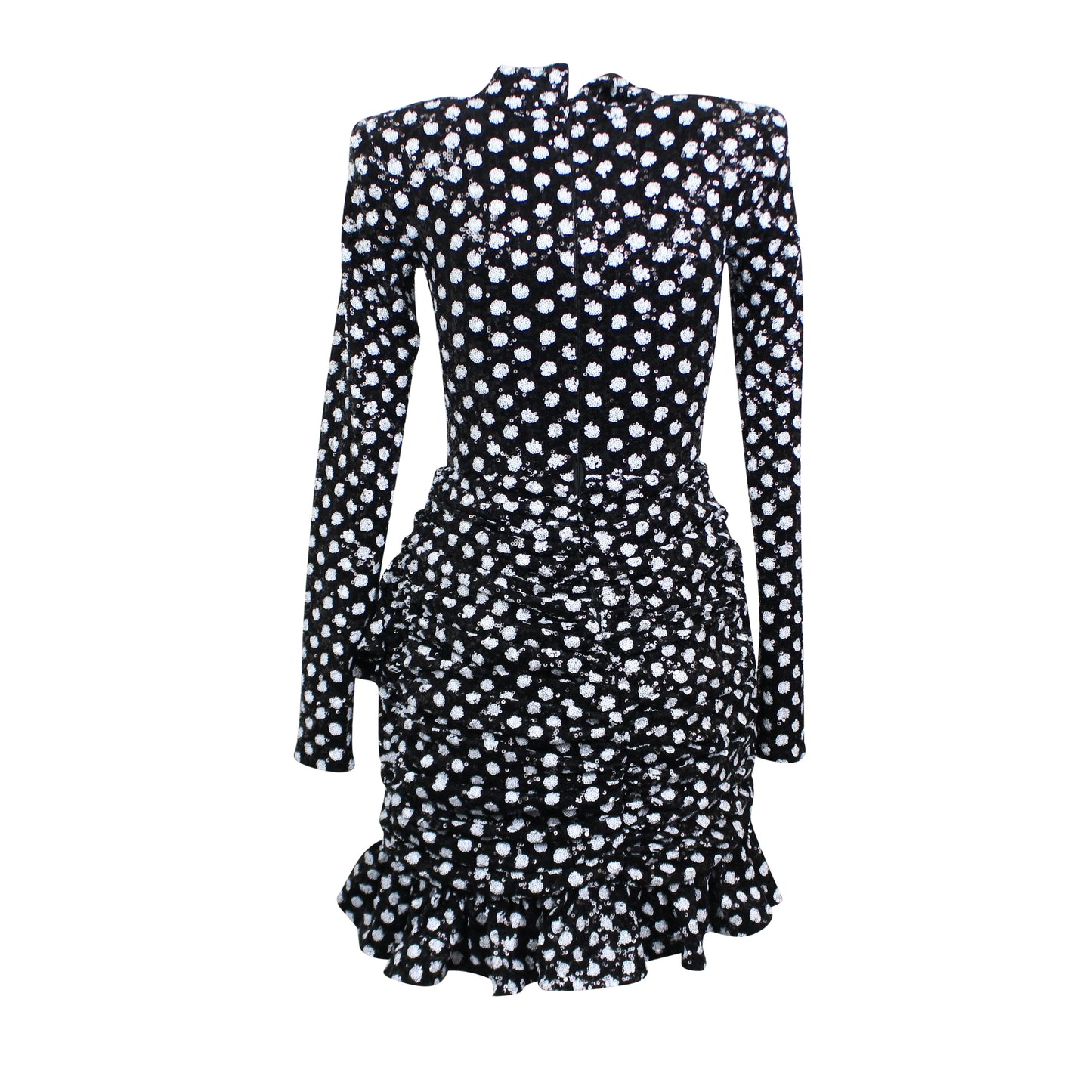 Richard Quinn Polka Dot Sequins Twisted Rara Dress - Blue