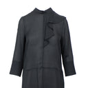 Marni Silk Ruffle Long Sleeve Dress - Black