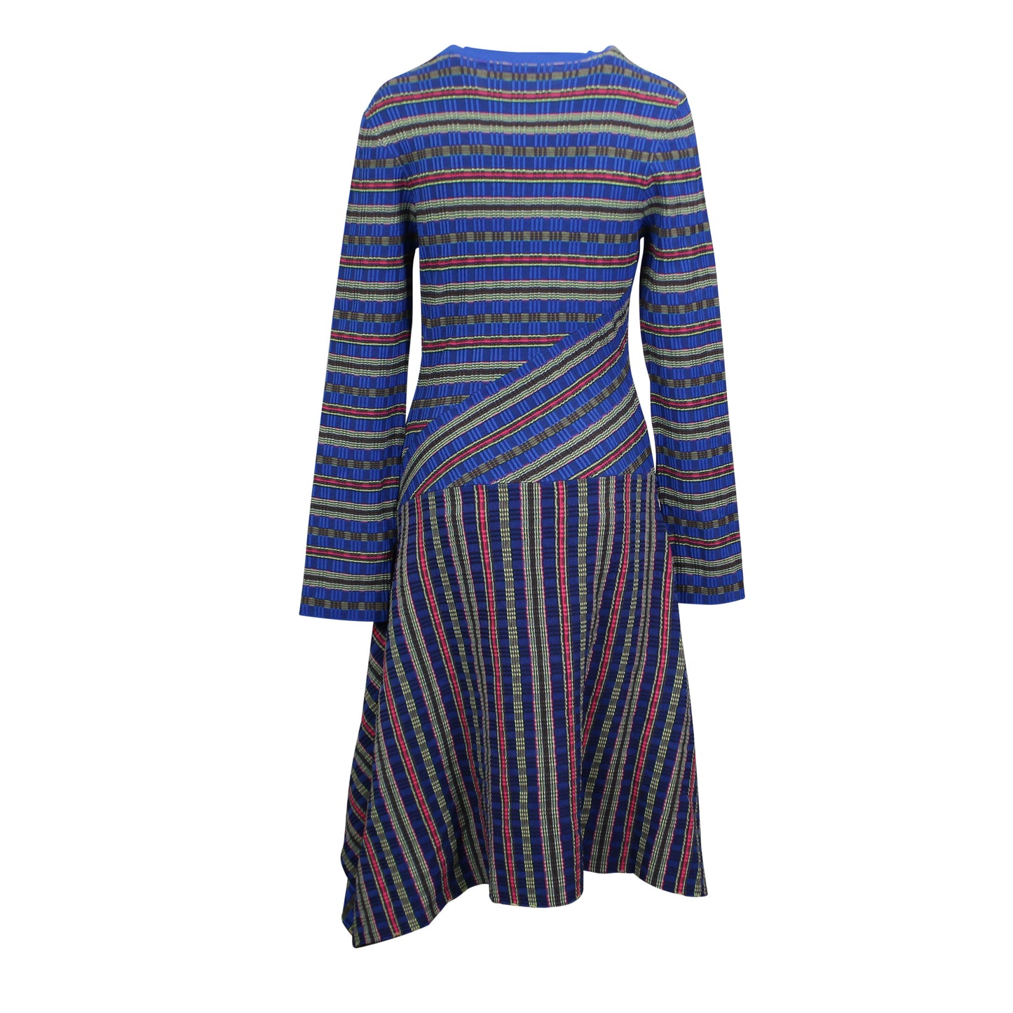 Opening Ceremony L/S Rib Knit Midi Dress - Blue