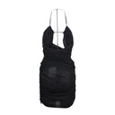 Black Cinched Sash Mini Dress