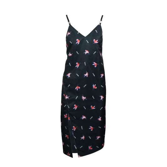 Heron Preston Printed Long Slip Dress - Gray