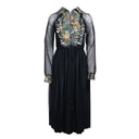 Palm Angels Mesh Leaves Dress - Black