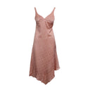 Off-White C/O Virgil Abloh Logo Silk Dress - Pink