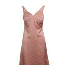 Off-White C/O Virgil Abloh Logo Silk Dress - Pink