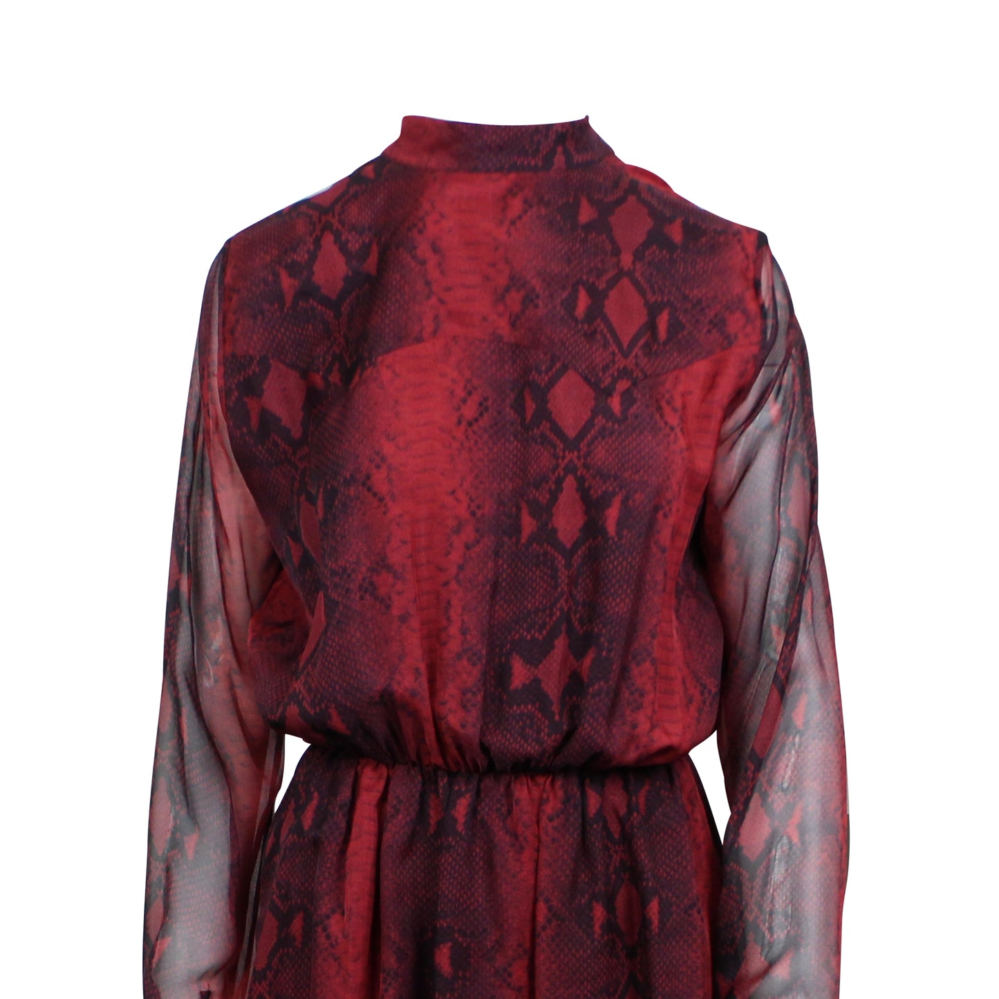 Amiri Snakeskin Silk Dress - Red