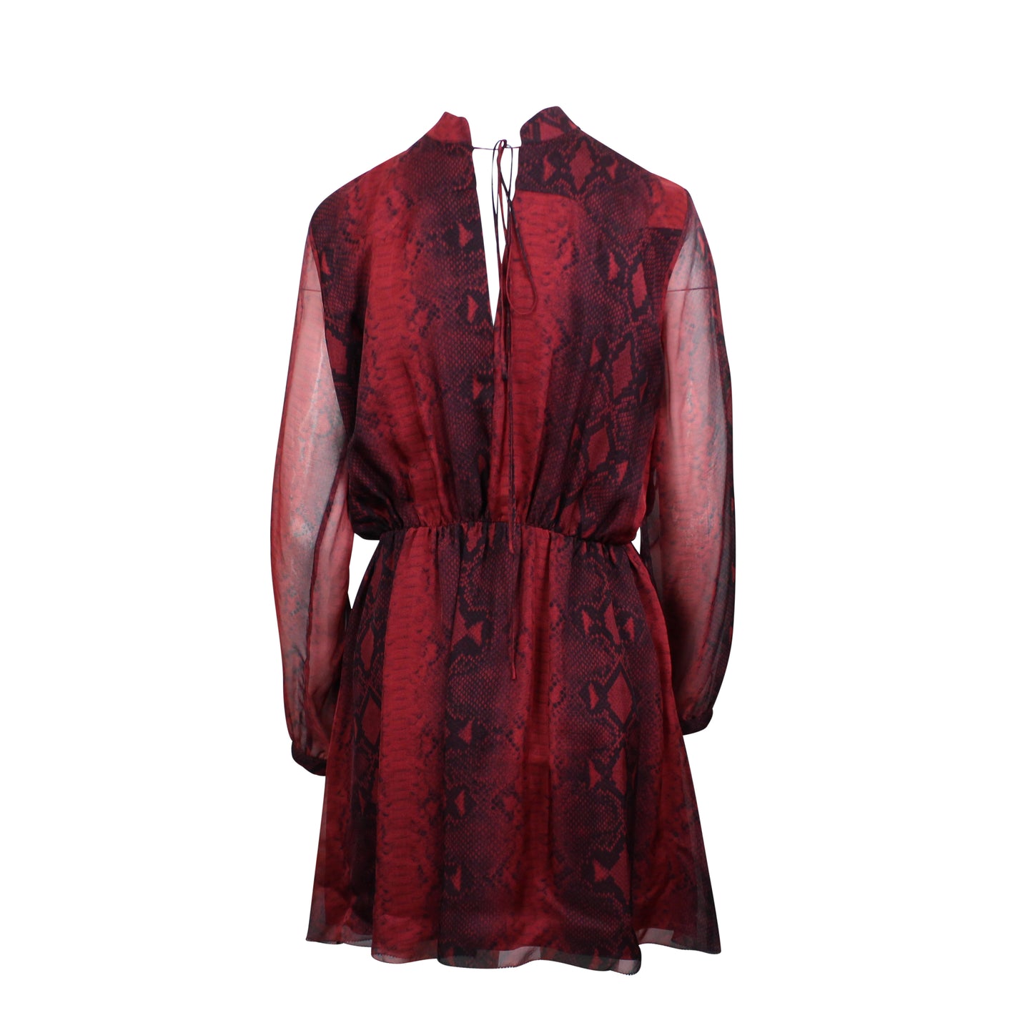 Amiri Snakeskin Silk Dress - Red