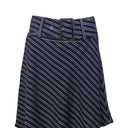 Opening Ceremony Belted Striped Flare Skirt - Navy