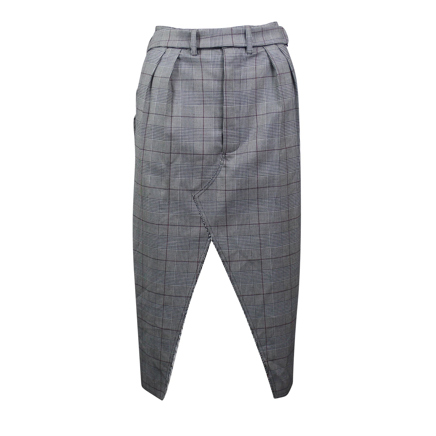 Unravel Project Check Pattern Hybrid Midi Skirt - Gray