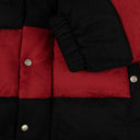 Red And Black Striped Down Padded Jacket