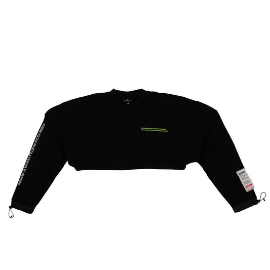 Marcelo Burlon Label Cropped Crewneck Sweatshirt - Black